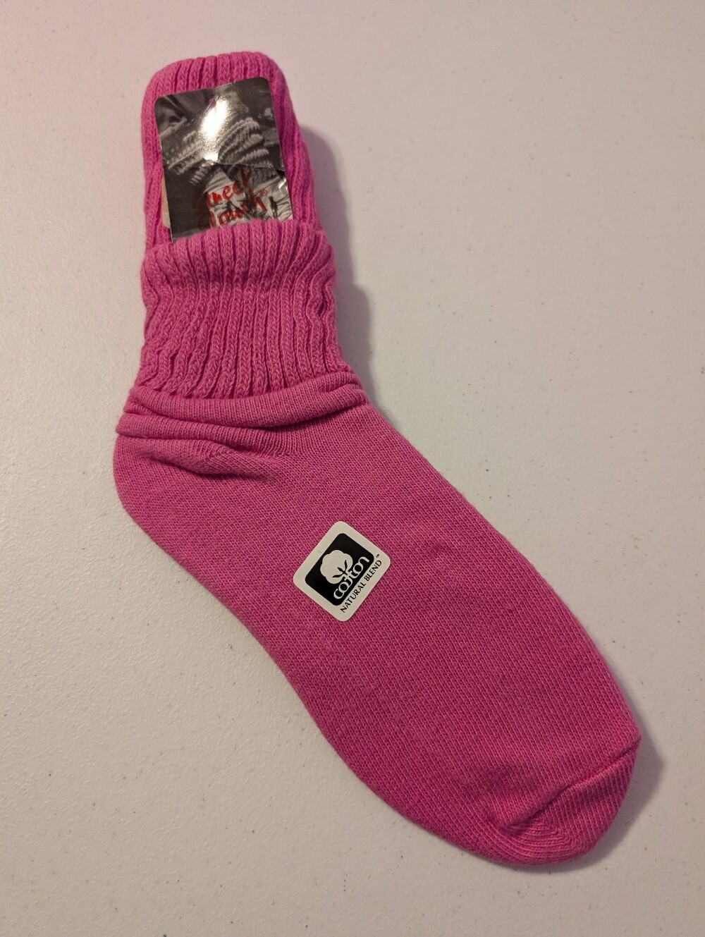 Street Slouch Hot Pink Slouch Socks Vintage NOS Sock 9-11 80's 90's